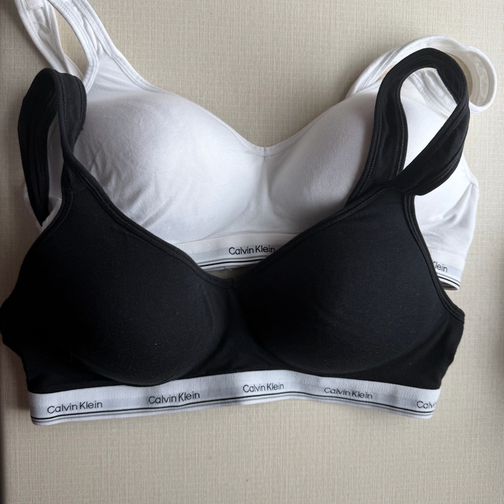 Calvin Klein Black and White Bralette Duo